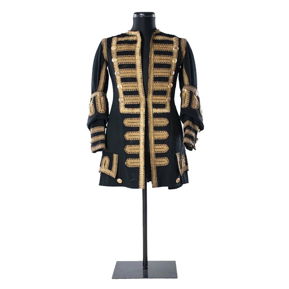 Готический Стимпанк Викторианский Фрак для Мужчин - Черный Пиратский Жакет | Индивидуальный Средневековый Костюм от Animegrad