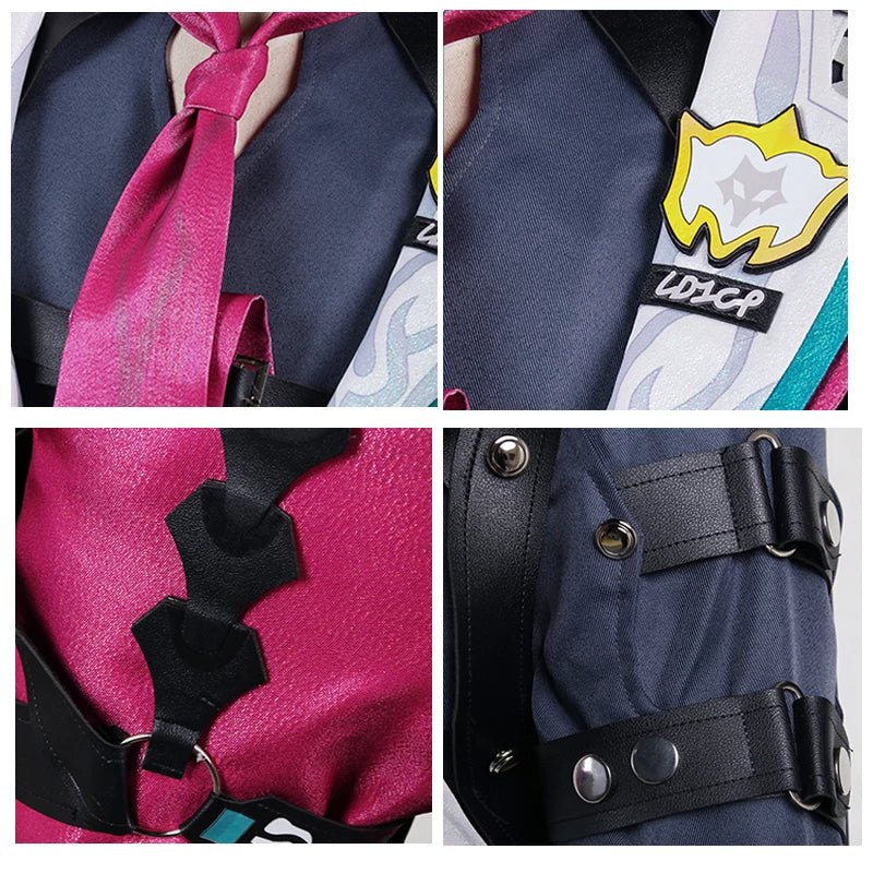 Костюм Галлахера из Honkai Star Rail для мужчин - наряд секьюрити с бутылкой вина