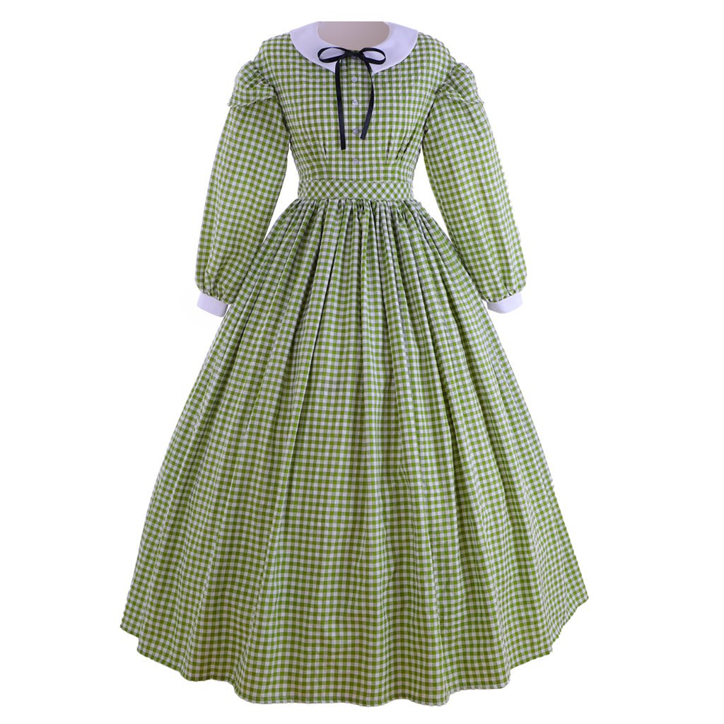 Костюм Колониальной Деревенской Женщины | Викторианское бальное платье 1860-х годов Южной Красавицы | Гражданская война Платье Диккенса