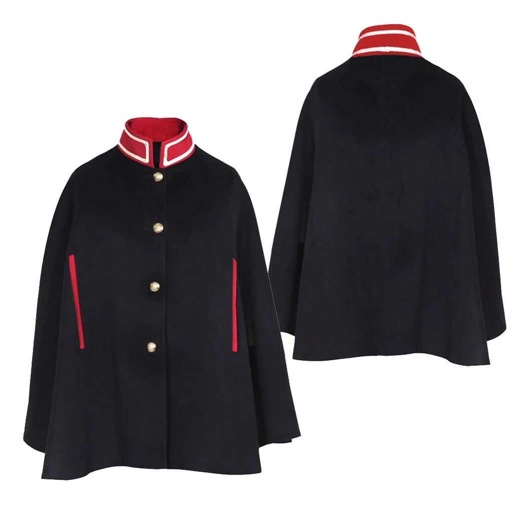 Готическая черная бархатная мантия для женщин - винтажный военно-морской стиль плащ | Animegrad Костюм