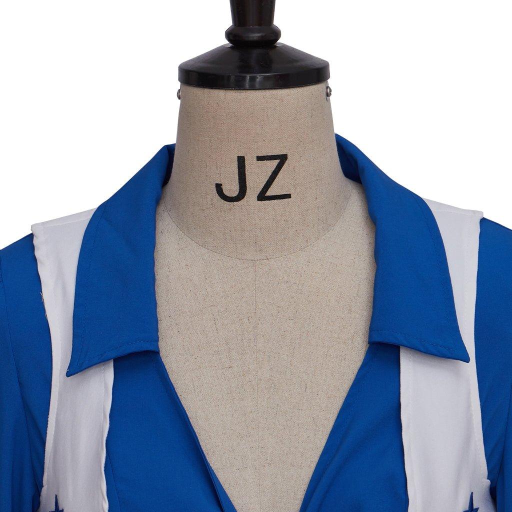 Костюм чирлидера Dallas Cowboy: жилетка, рубашка, шорты, пояс