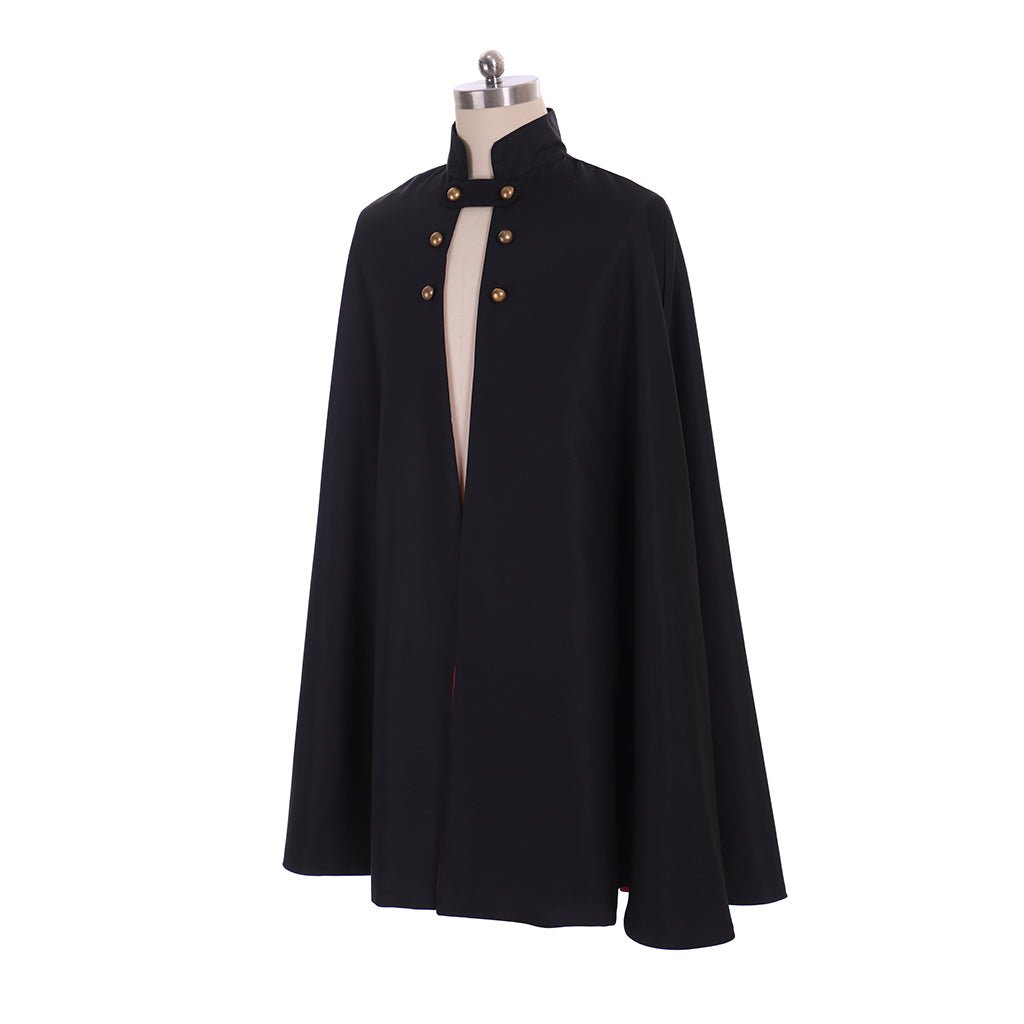 Средневековый рыцарский костюм: черный плащ 'Тайный сад' для взрослых на Хэллоуин