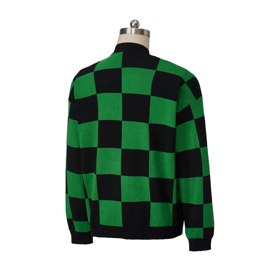 Кардиган Тандзиро Камадо для косплея из аниме «Истребитель демонов» | Уютный свитер в стиле аниме