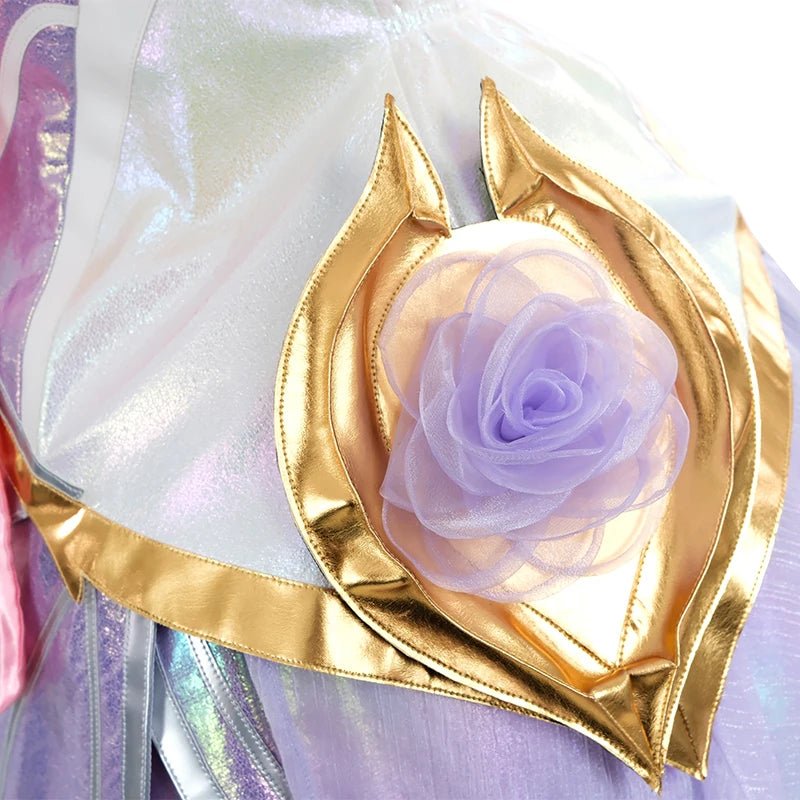 LOL Кристальная Роза Серафина Костюм для Косплея Игра LOL Серафина Розовый Дизайн Костюм Хэллоуин Женский Костюм Новая Кожа