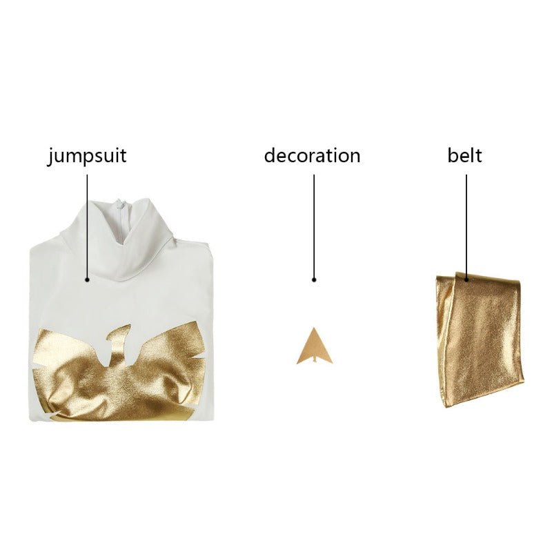 Костюм Феникса из Людей Икс в жемчужно-белом спандексе для фанатов кино