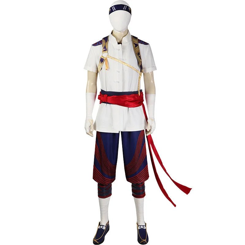 Костюм Лю Канга для косплея в китайском стиле | Боевой костюм из Mortal Kombat для вечеринок на Хэллоуин