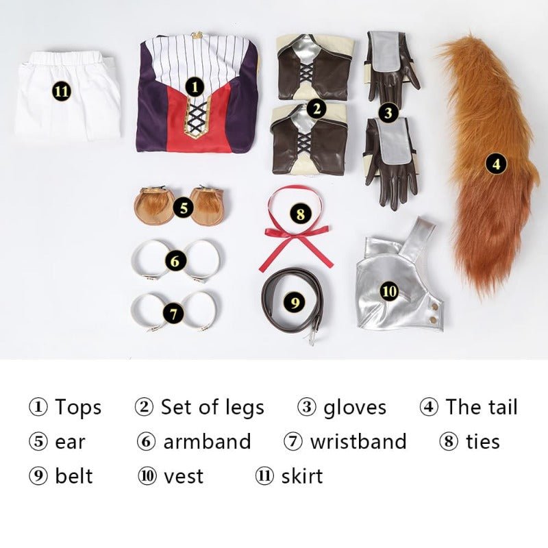 Костюм Рафталии из 'Восхождение Героя Щита' Женский Костюм для Хэллоуина Аниме