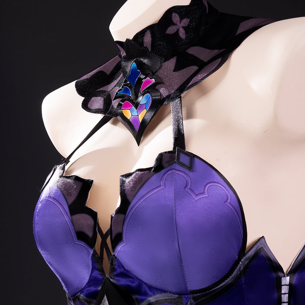 Костюм для косплея Черный Лебедь из Honkai Star Rail | Фиолетовое платье, парик и аксессуары