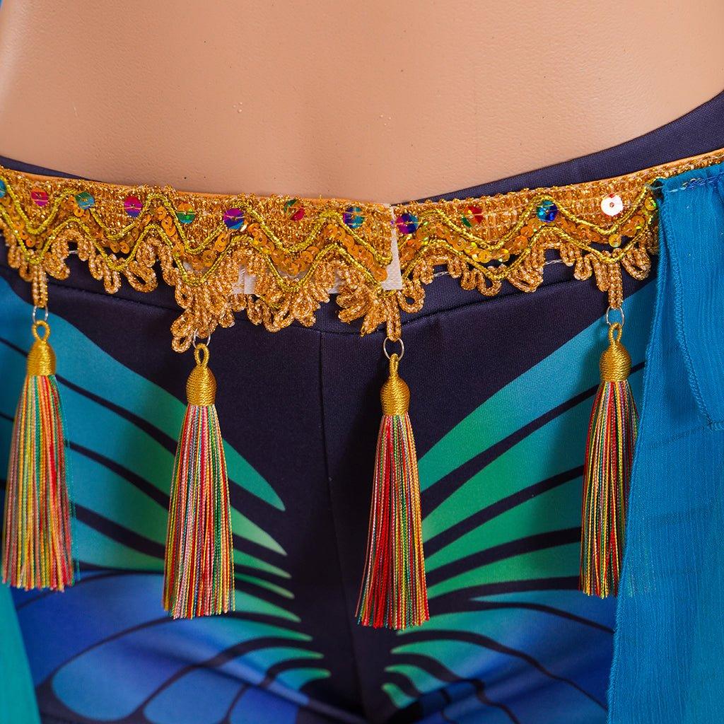 Костюм Бритни Спирс Slave | Синее танцевальное платье для косплея