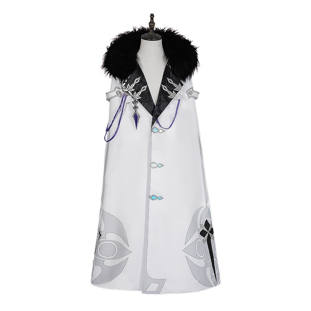 Genshin Impact Плащ Фатуи Костюм для косплея Перр Панталон Тарталья Арлекин Доктор Сандрон Коломбина Регретор