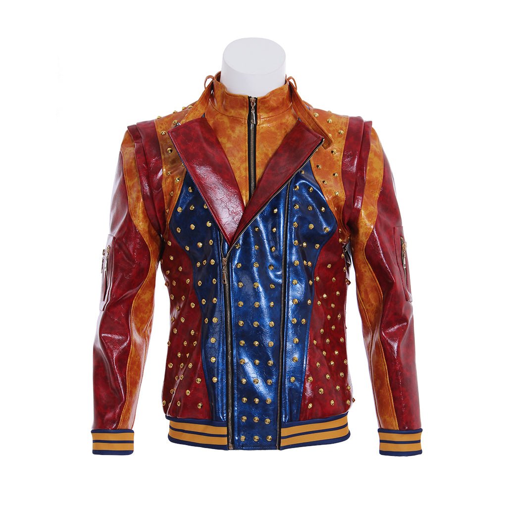 Костюм для косплея Потомки 2 для мужчин и детей - Панк кожаная куртка с шипами