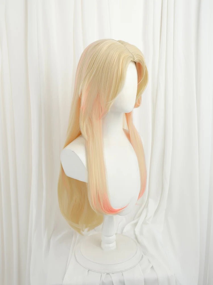 LOL Вечная Легенда Ари Костюмный Парик 75см Желто-Красный