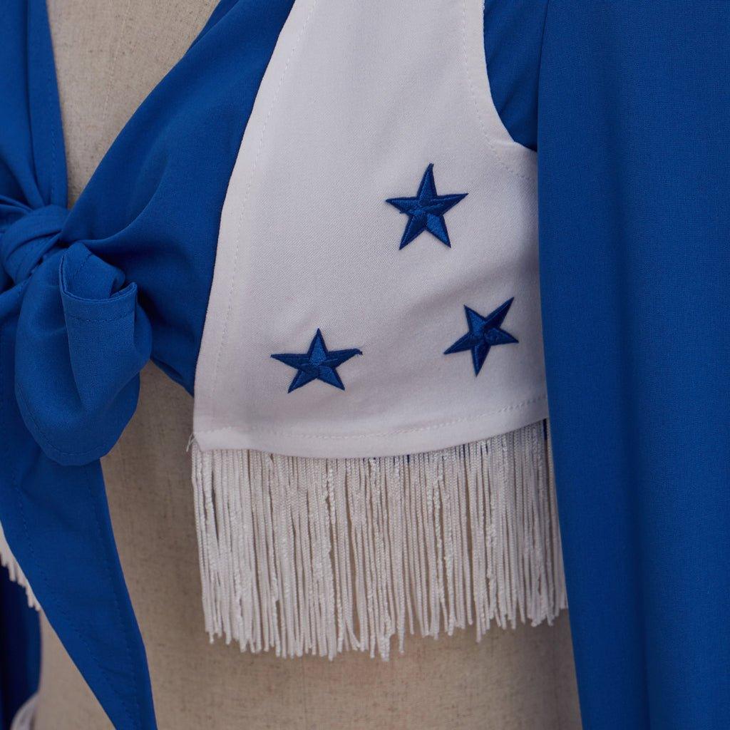 Костюм чирлидера Dallas Cowboy: жилетка, рубашка, шорты, пояс