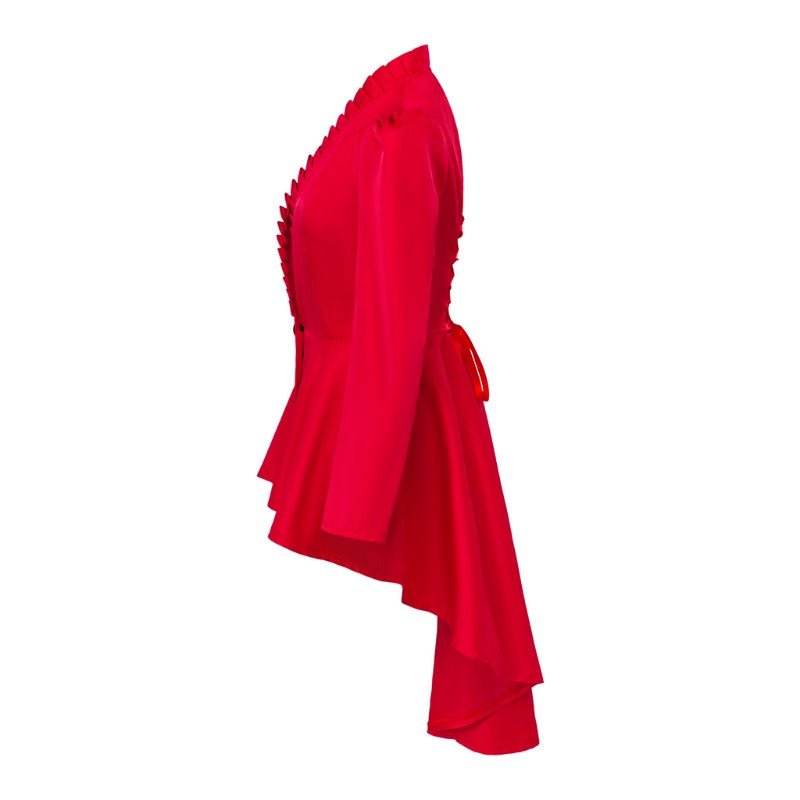 Винтажное готическое платье с высокой-низкой талией – женский средневековый косплейный костюм с длинными рукавами