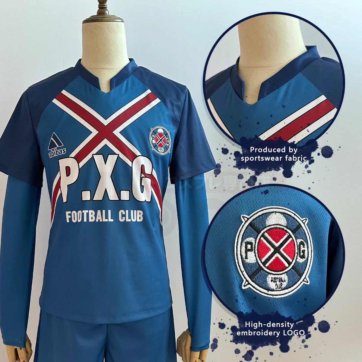 Костюм для косплея из аниме Blue Lock: Рин Итоши, Шидоу Рюсей, Чарльз Карасу P.X.G футбольная форма и парик