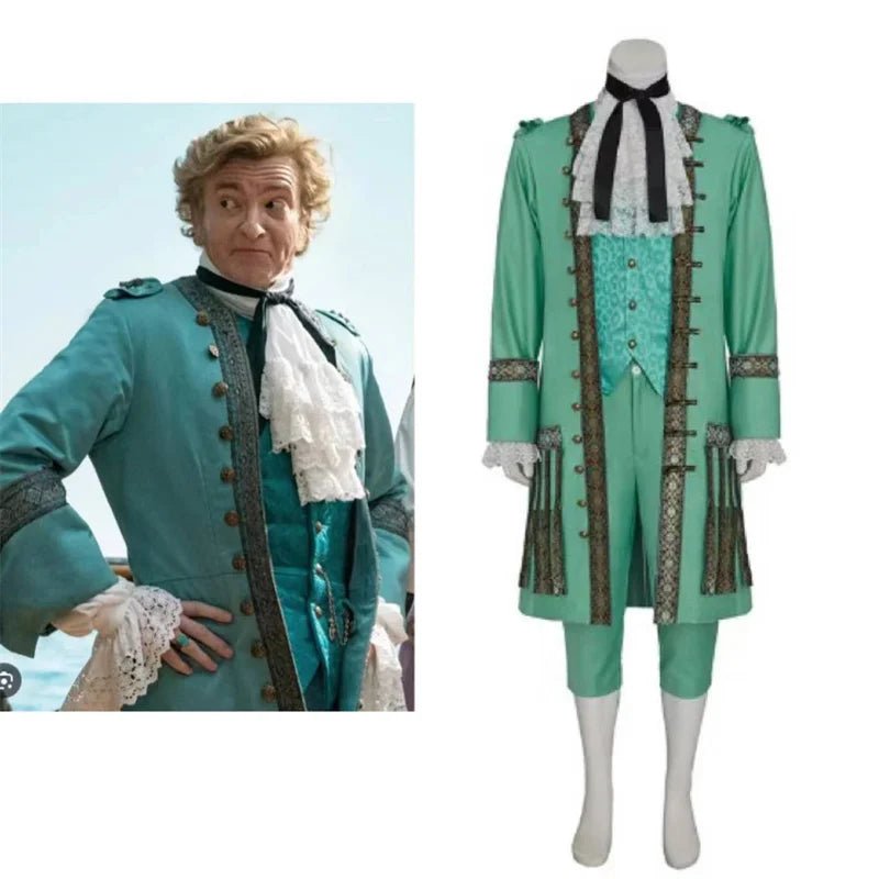 Пиратский костюм Стеде Боннета - Зеленый пиратский комплект | Средневековый костюм на Хэллоуин