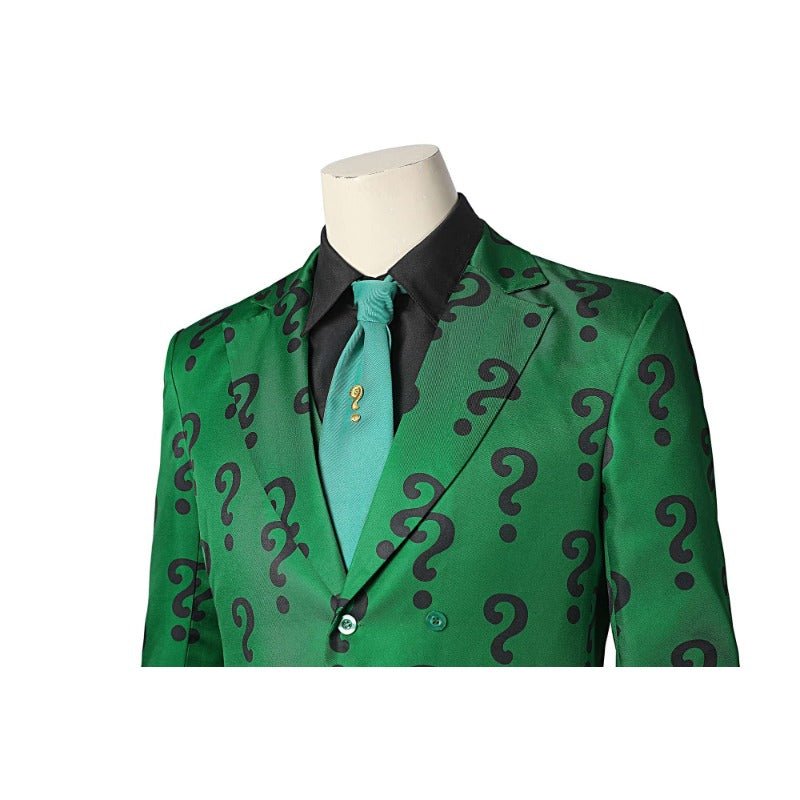 Костюм Riddler Edward Nygma Зеленый Костюм Bat Супер Злодей Наряд для Мужчин
