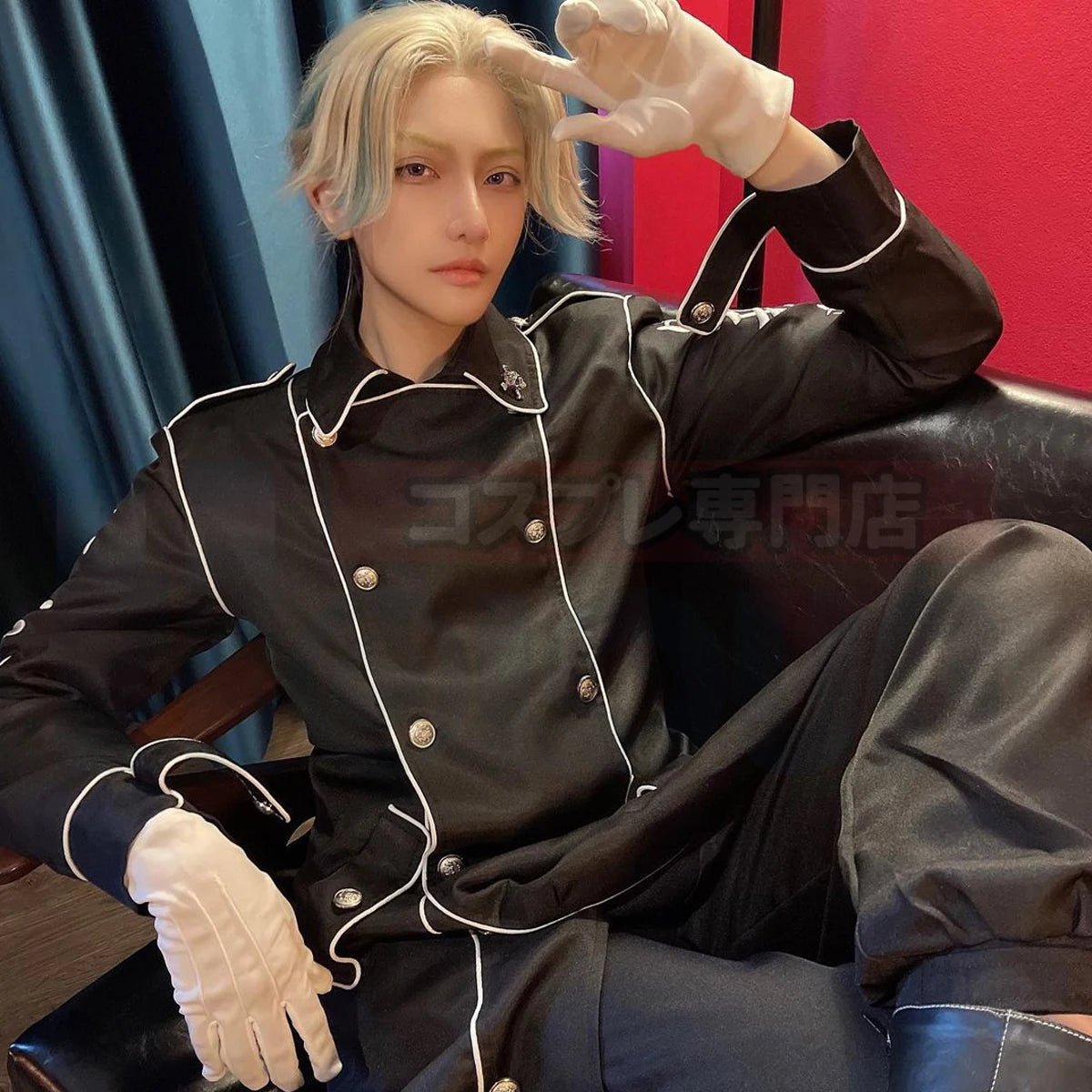 Костюм для косплея Ran Rindo Haitani из Tokyo Anime, черное пальто с вышивкой Manji Gang