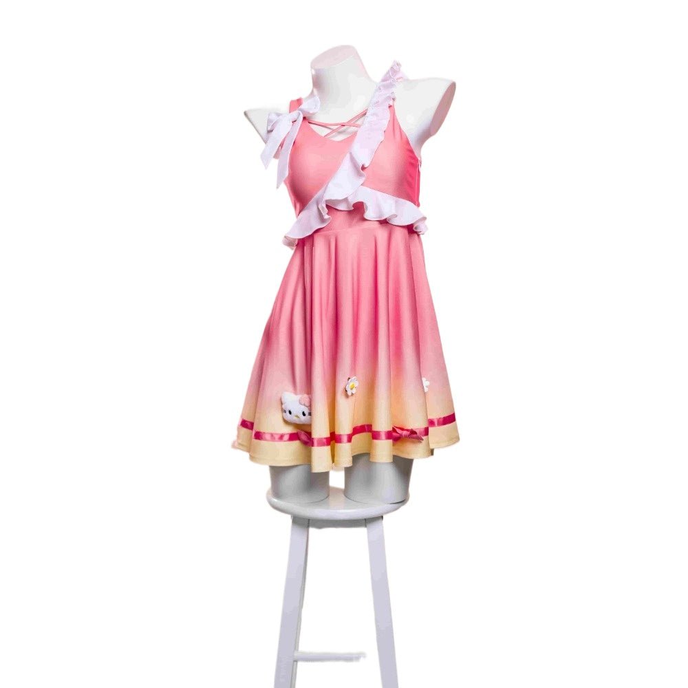 Костюм для косплея Сяо Цяо из игры 'Честь Королей' в образе Hello Kitty на Хэллоуин, полный набор