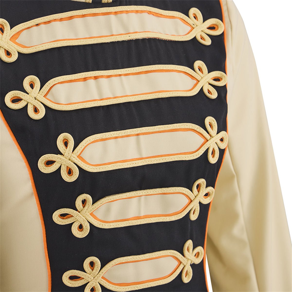 Бежевое средне-длинное военное офицерское пальто – Костюм для косплея в средневековом стиле