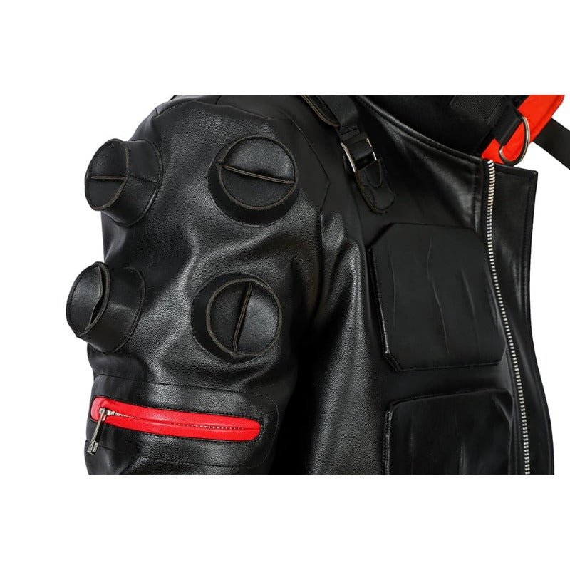 Костюм Джеки 2077 для косплея из искусственной кожи, черный костюм для Хэллоуина и вечеринок