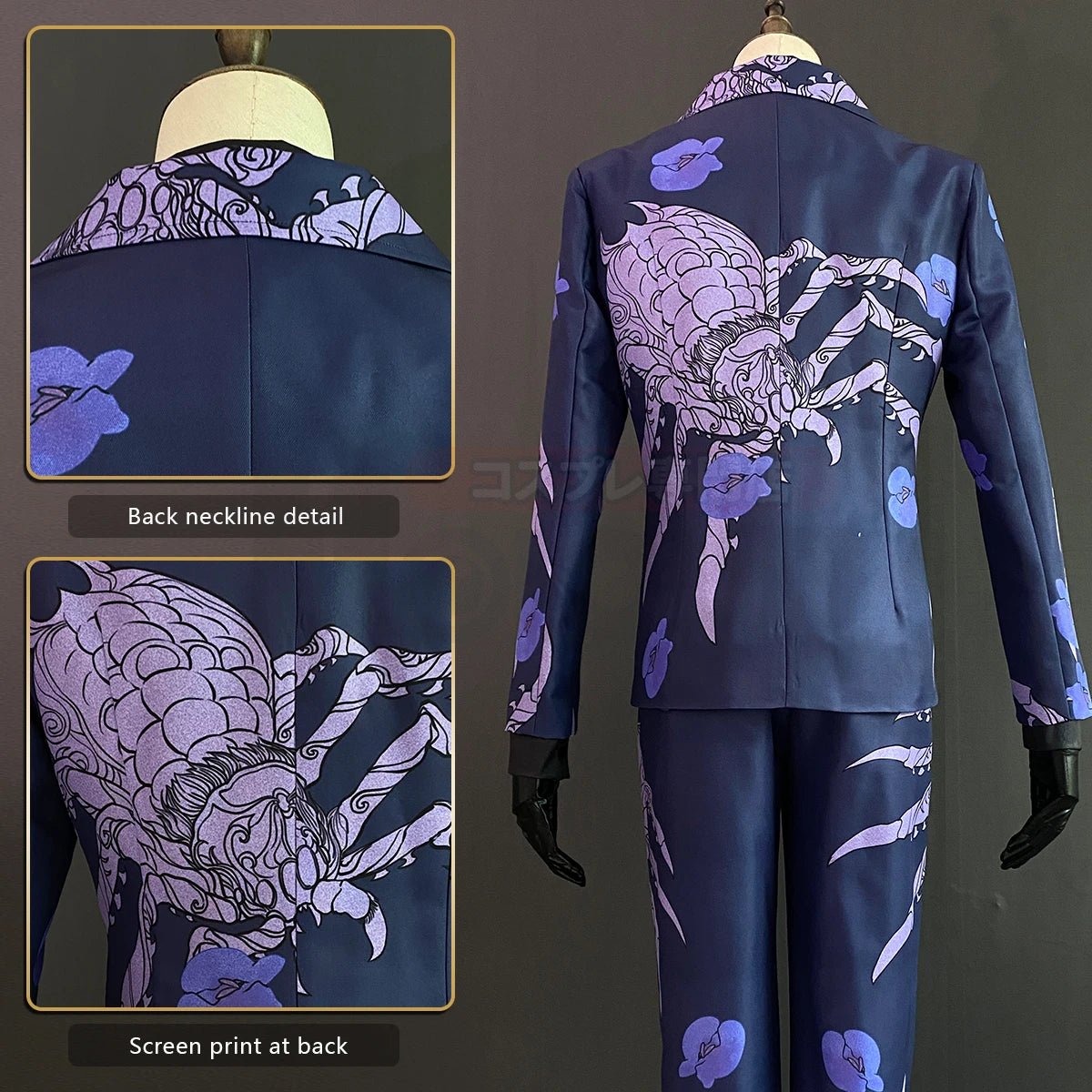 Костюм для косплея Ран Хайтани из Токио Аниме: Паутина, Брюки, Рубашка, Галстук, Перчатки