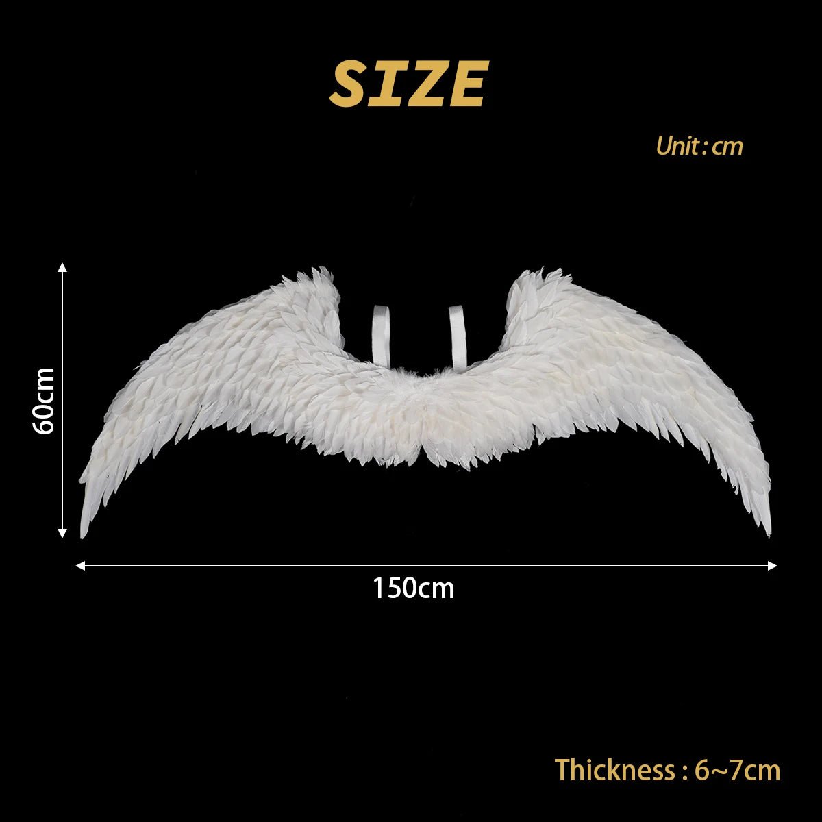 Костюм Наги Бачиры Рео из аниме Puella Magi Madoka Magica, 1 шт. Белые ангельские крылья из гусиных перьев 150*60CM на липучке