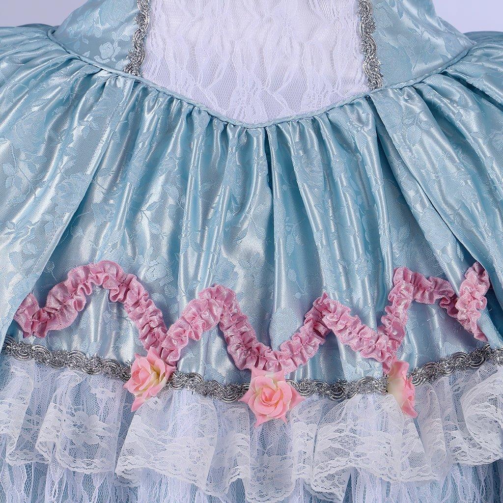 Женский костюм Марии Антуанетты для косплея | Синее колониальное рококо балльное платье для взрослых | Средневековое винтажное платье для косплея, Хэллоуина, вечеринки