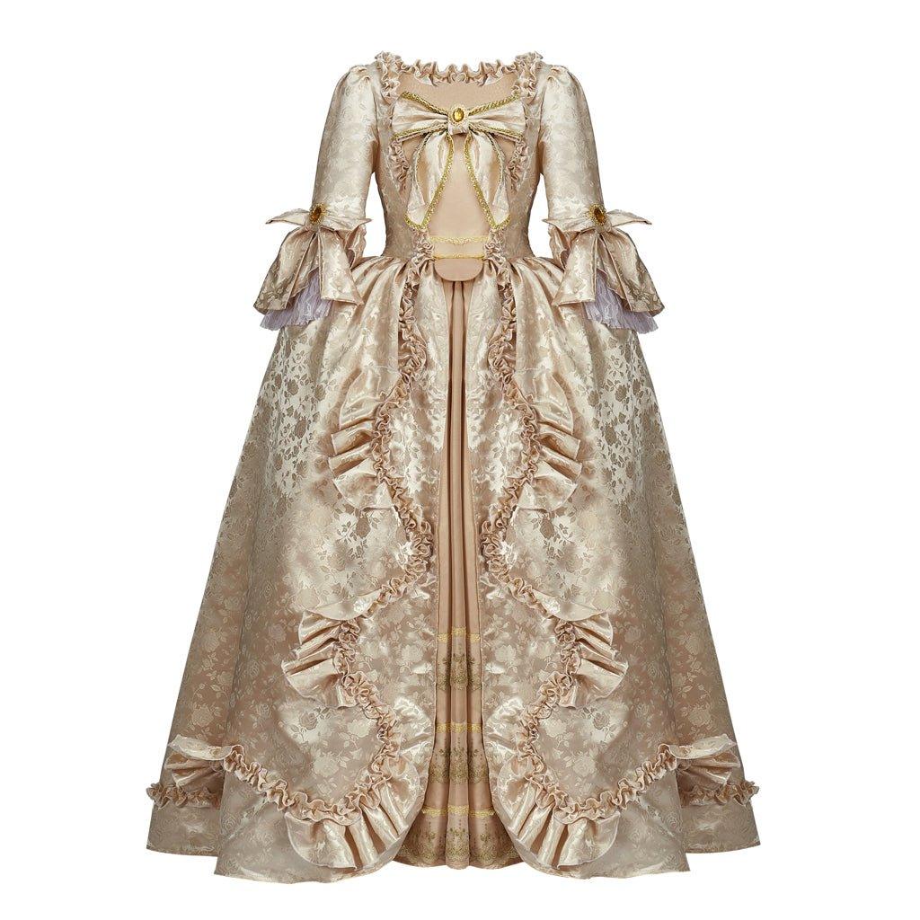 Винтажное рококо викторианское ренессансное платье принцессы колониальной эпохи - Женское вечернее платье с рукавом 3/4 длины, макси балгун для костюма, Хэллоуина, вечеринки, выступления