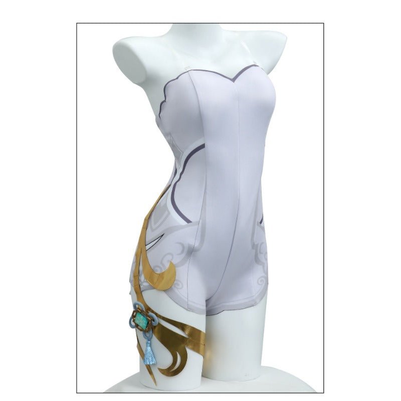 Костюм для косплея Shenhe из Genshin Impact – Холодный цветок, Скрытая роса, элегантный новогодний наряд