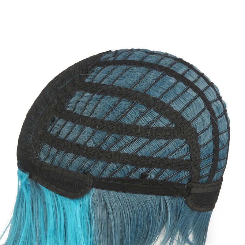 Парик для костюма Сяо Genshin Impact, Сяо парик 40см смешанный синий, термостойкий синтетический волос