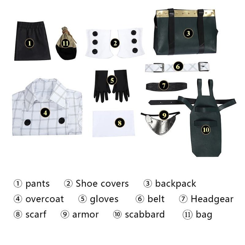 Костюм для косплея Сефирота из FF7 Ever Crisis - Высококачественный белый плащ для Хэллоуина и вечеринок