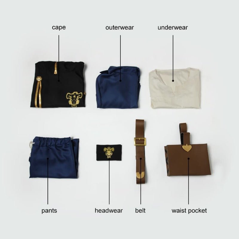 Костюм Асты для косплея: Магический Рыцарский Плащ и Униформа | Черный Клевер