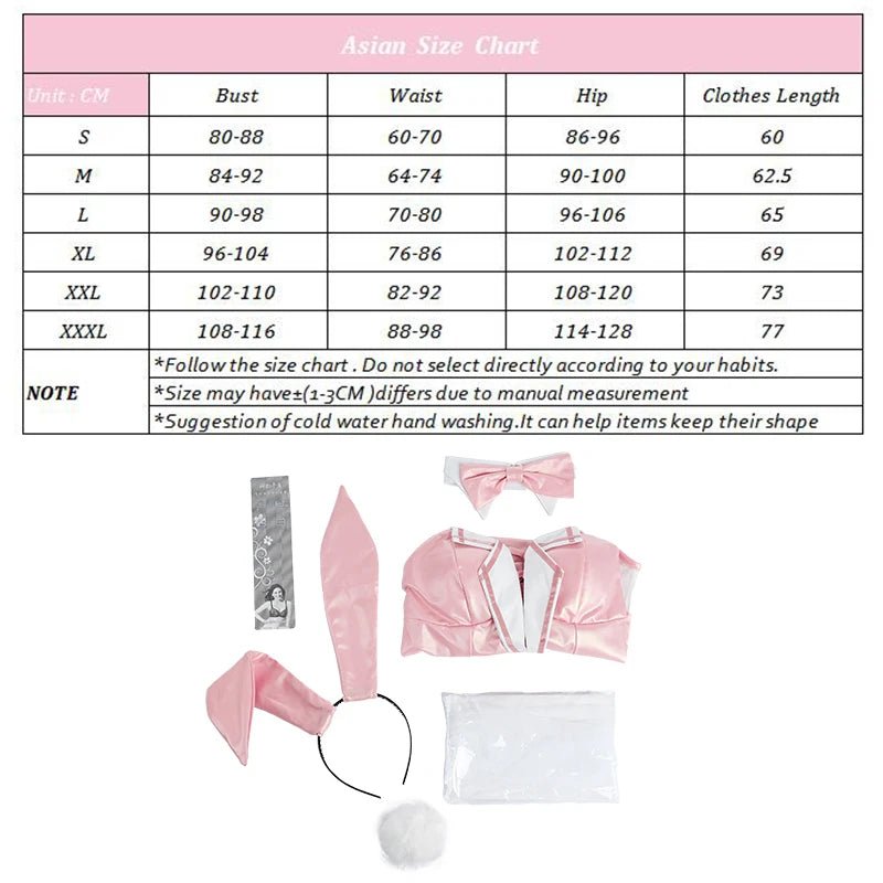Костюм кролика Марта 7 Honkai Star Rail для женщин - Розовый комбинезон для косплея