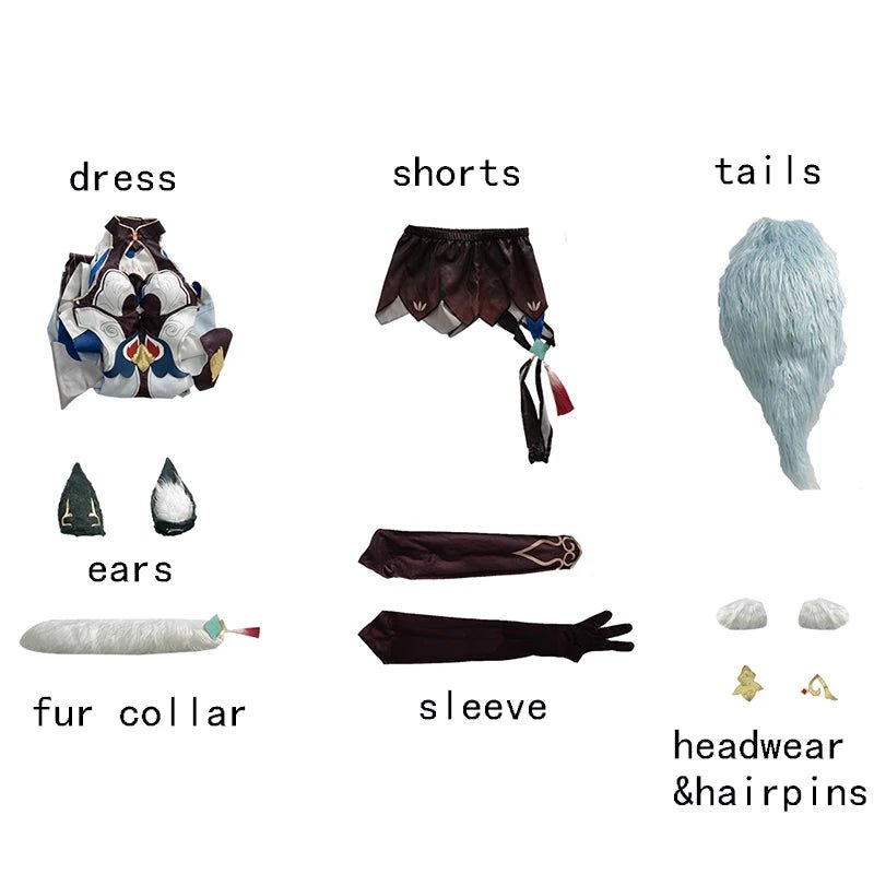 Костюм для косплея Юконг из игры Honkai Star Rail в стиле лисы, женское платье для Хэллоуина, карнавала и вечеринок