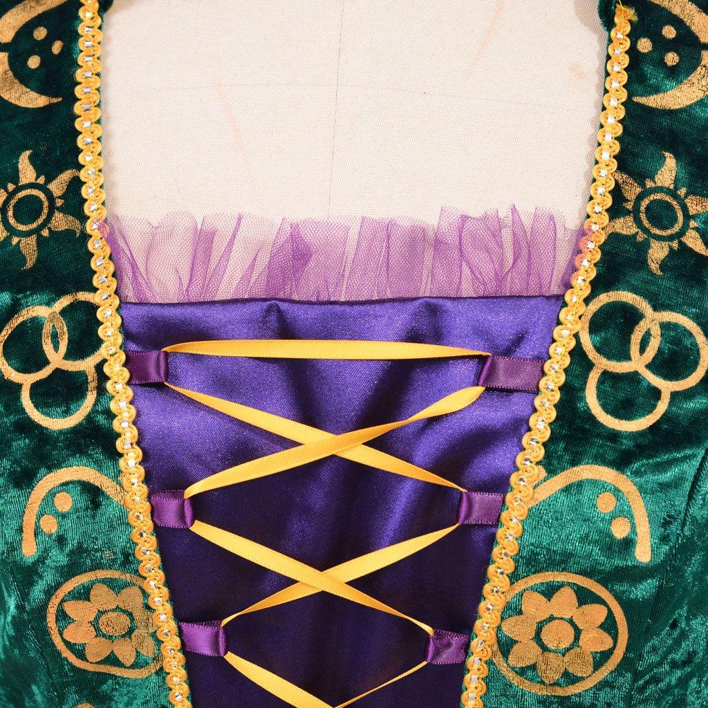 Костюм ведьмы для косплея | Средневековое зеленое платье в стиле ренессанса для женщин