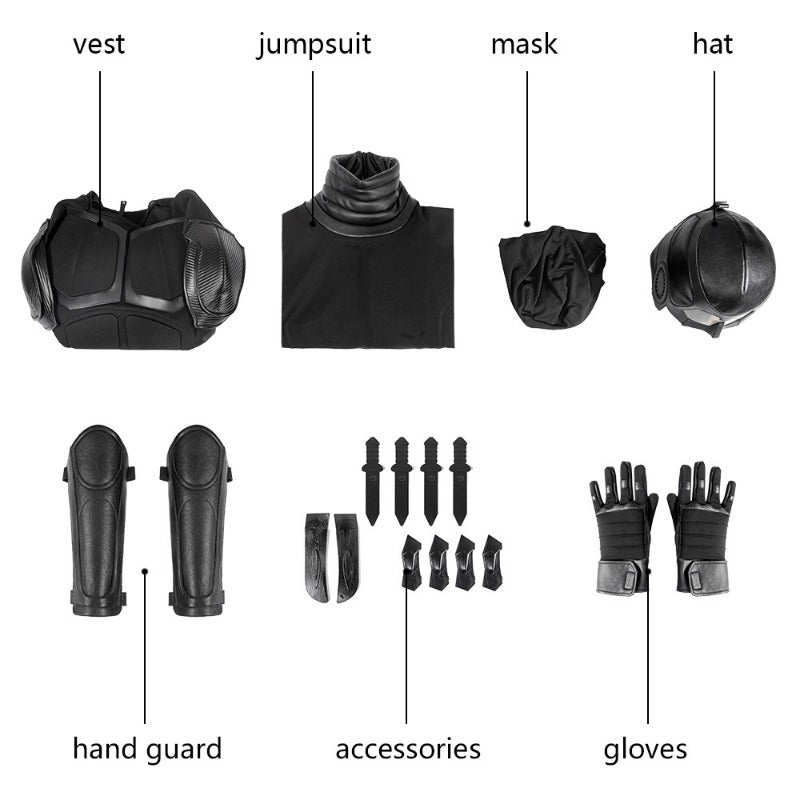 Косплей костюм Черного Нуара из 'Пацаны' для взрослых, комбинезон супергероя на Хэллоуин