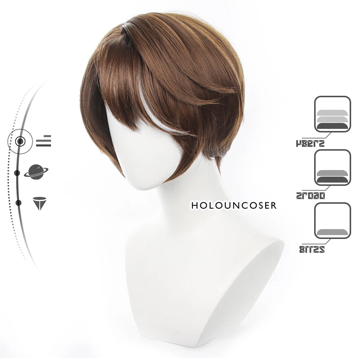 Honkai Star Rail Игра Welt Yang Костюмный Парик Розетка Термостойкий Синтетическое Волокно Регулируемый Размер Хэллоуин Рождество