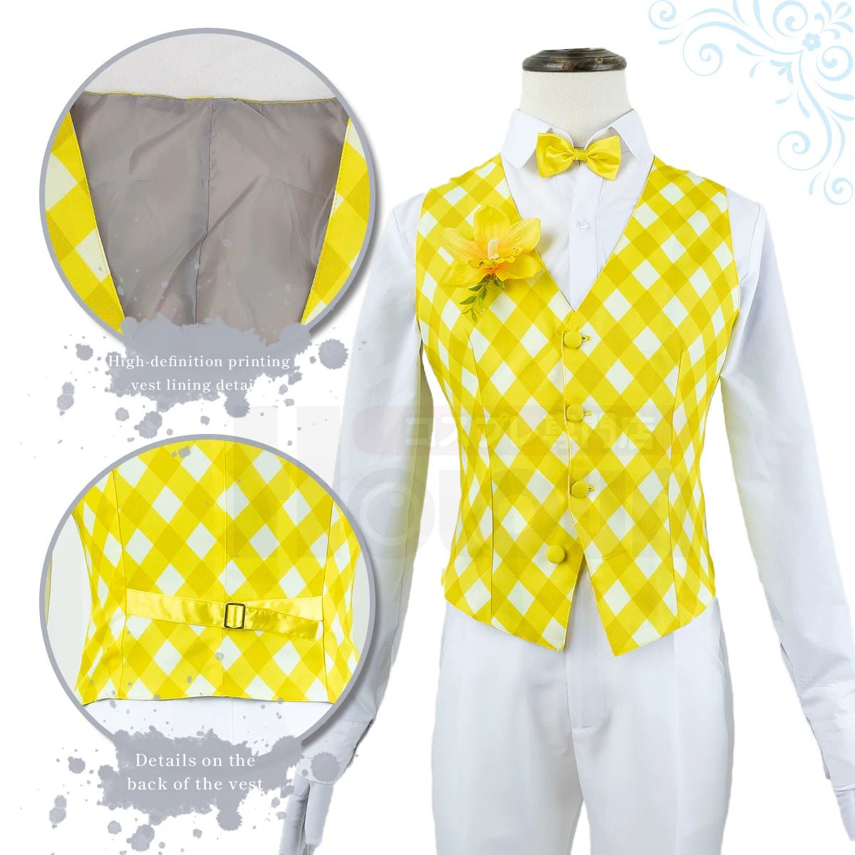 Костюм для косплея Бачиры из аниме Blue Lock: Фрак, парик, корсажная роза