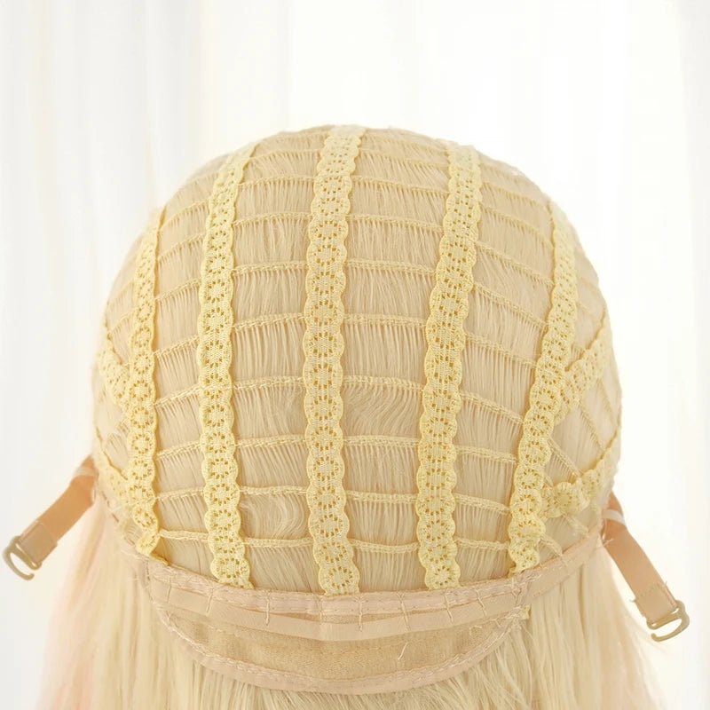 LOL Вечная Легенда Ари Костюмный Парик 75см Желто-Красный