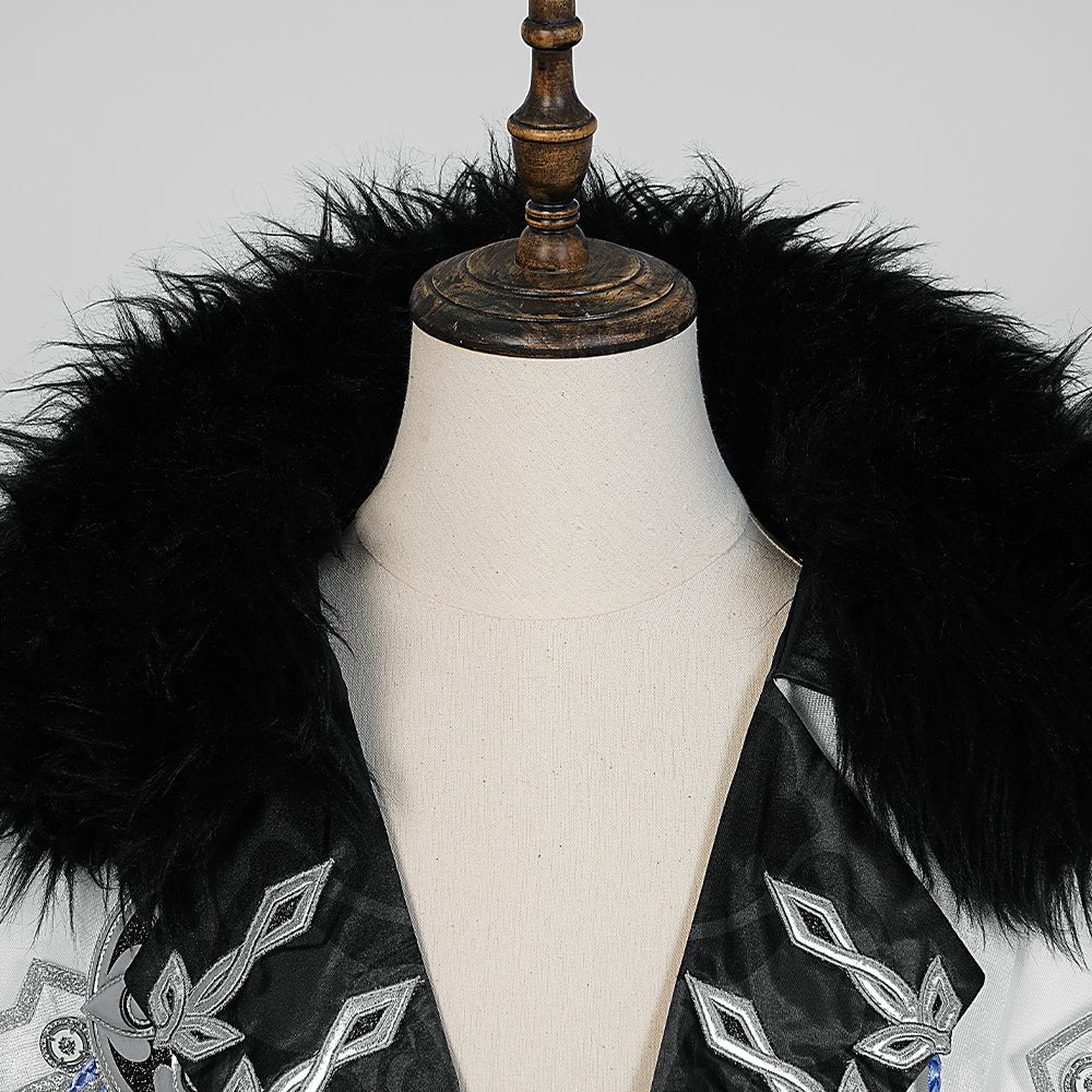 Genshin Impact Плащ Фатуи Костюм для косплея Перр Панталон Тарталья Арлекин Доктор Сандрон Коломбина Регретор