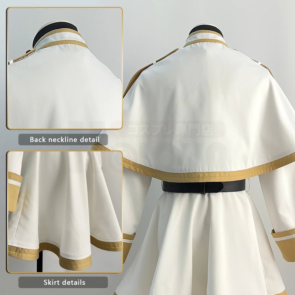 Костюм Фрирен из аниме 'За пределами путешествия' - Плащ, Шаль, Платье и Серый Парик