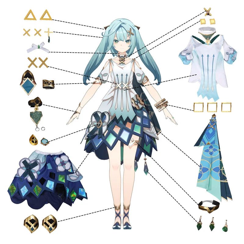 Костюм для косплея Фарузан из игры Genshin Impact, женский наряд на Хэллоуин