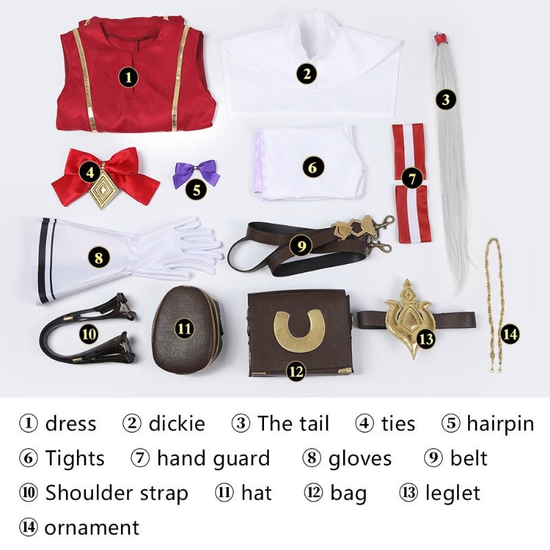 Костюм Gold Ship из Uma Musume Pretty Derby для Хэллоуина и Рождества