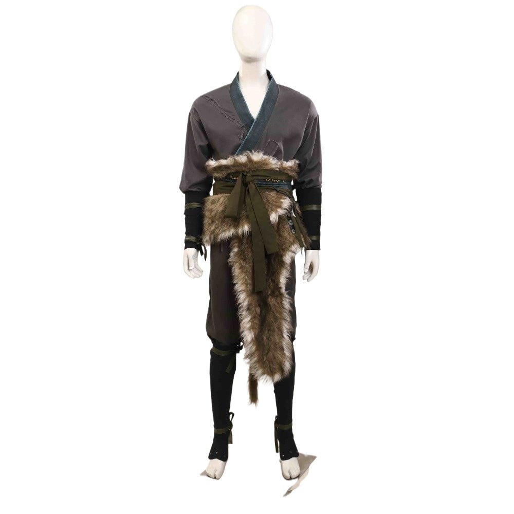 Чёрная Легенда Вуконг: Костюм для косплея Сунь Вуконга с меховым поясом (без тыквы и масок)