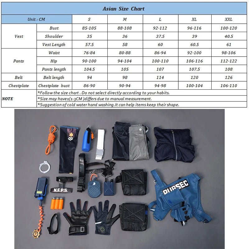 Костюм для косплея Seth Lowell из игры Zenless Zone Zero - новичок офицер, мужской костюм для Хэллоуина