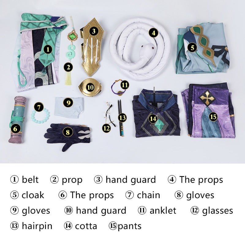 Костюм для косплея Байчжу из Genshin Impact, стандартный размер, наряд на Хэллоуин