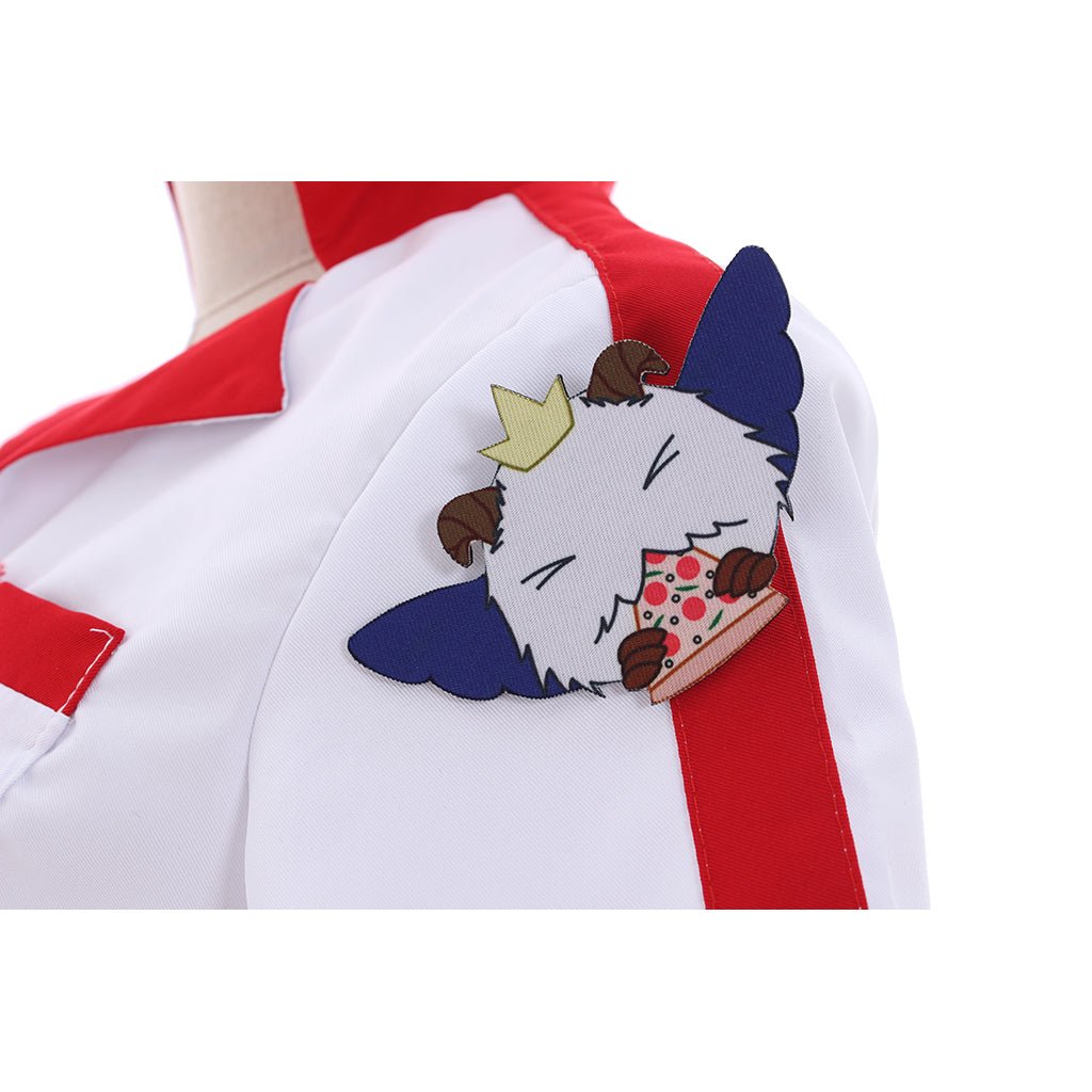 LOL Сивир Костюм Доставки Пиццы для Женщин | Топ, Шорты и Шляпа Полный Набор