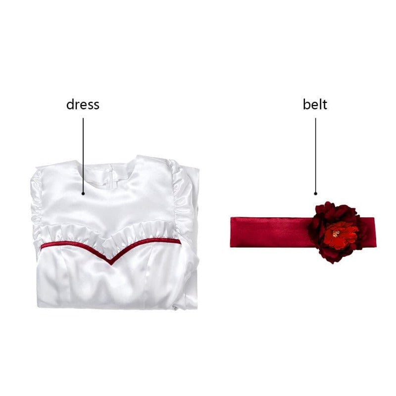 Костюм Призрачной Невесты Аннабель для Хэллоуина Белое Длинное Платье Принцессы