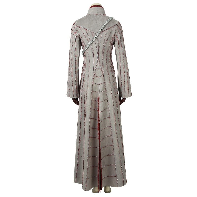 Костюм Даенерис Таргариен для косплея - Женское платье с длинными рукавами и брошью для Хэллоуина и вечеринок